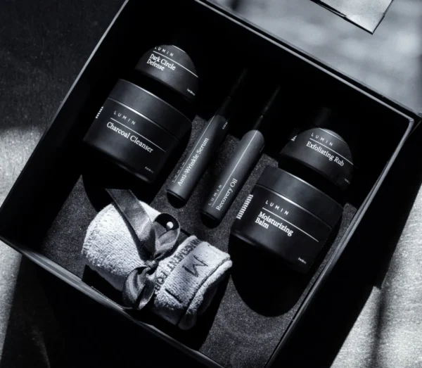 Lumin Complete Skincare Gift Set: Ολοκληρωμένο Πολυτελές Σετ Ανδρικής Περιποίησης & Ανάπλασης Προσώπου (Premium 6+1 Pack)